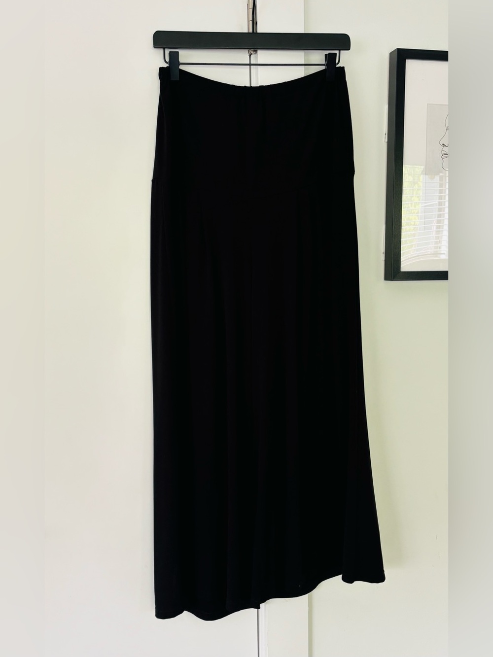 Alembika Black Wide Waist Band Wide leg gaucho pant size 1 13" x 21" - Picture 4 of 8
